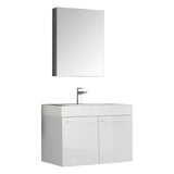 Fresca Vista 30" Wall Hung Bathroom Vanity