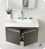 Fresca Vista 36" Gray Oak Modern Bathroom Vanity w/ Medicine Cabinet