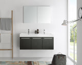 Fresca Vista 48" Wall Hung Double Sink Vanity