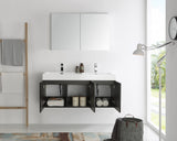 Fresca Vista 48" Wall Hung Double Sink Vanity