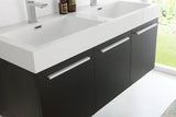 Fresca Vista 48" Wall Hung Double Sink Vanity