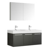 Fresca Vista 48" Wall Hung Double Sink Vanity