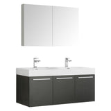 Fresca Vista 48" Wall Hung Double Sink Vanity