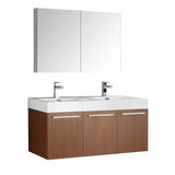 Fresca Vista 48" Wall Hung Double Sink Vanity