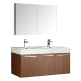 Fresca Vista 48" Wall Hung Double Sink Vanity