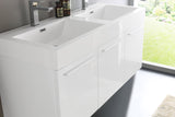 Fresca Vista 48" Wall Hung Double Sink Vanity