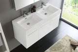 Fresca Vista 48" Wall Hung Double Sink Vanity