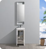 Fresca Allier Rio 16" Ash Gray Modern Bathroom Vanity w/ Mirror