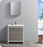 Fresca Allier Rio 30" Ash Gray Modern Bathroom Vanity w/ Medicine Cabinet