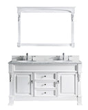 Virtu USA Huntshire 60" Single Bathroom Vanity w/ Round Sink, Faucet, Mirror