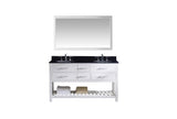 Virtu USA Caroline Estate 60" Double Bathroom Vanity w/ Sink, Mirror