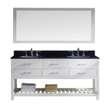 Virtu USA Caroline Estate 72" Double Bathroom Vanity w/ Sink, Mirror