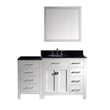 Virtu USA Caroline Parkway 57" Single Bathroom Vanity w/ Sink, Faucet, Mirror