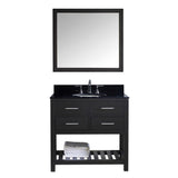 Virtu USA Caroline Estate 36" Single Bathroom Vanity w/ Sink, Mirror