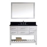 Virtu USA Caroline Estate 48" Single Bathroom Vanity w/ Sink, Faucet, Mirror