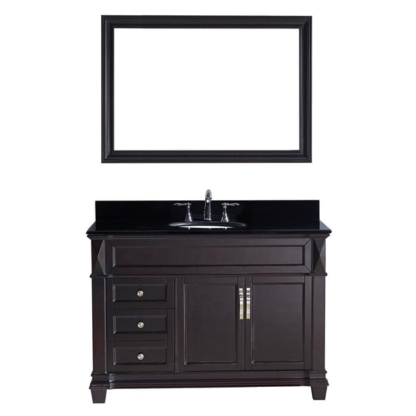 Virtu USA Victoria 48" Single Bathroom Vanity w/ Sink, Faucet, Mirror