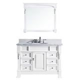 Virtu USA Huntshire Manor 48" Single Bathroom Vanity w/ Round Sink, Mirror