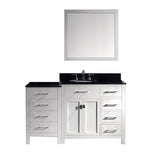 Virtu USA Caroline Parkway 57" Single Bathroom Vanity w/ Sink, Faucet, Mirror