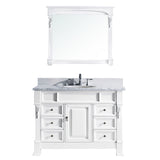 Virtu USA Huntshire Manor 48" Single Bathroom Vanity w/ Round Sink, Mirror