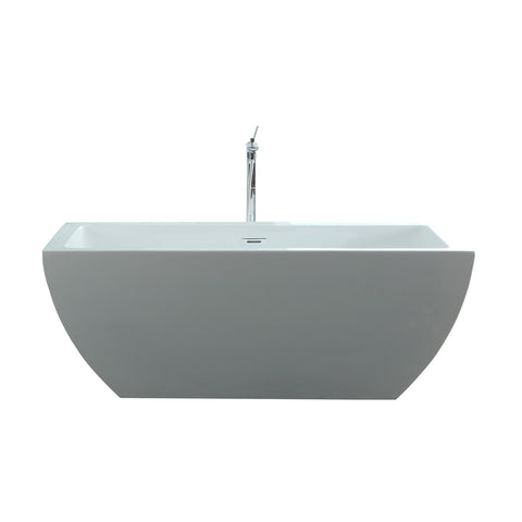 Virtu USA Serenity 67" x 31.5" Bathroom Freestanding Acrylic Soaking Bathtub