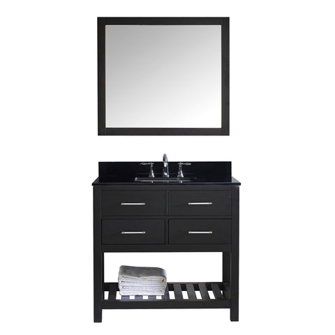 Virtu USA Caroline Estate 36" Single Bathroom Vanity w/ Sink, Mirror