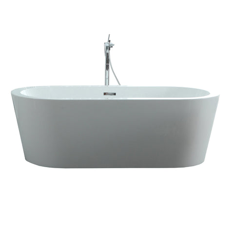 Virtu USA Serenity 67" x 31.5" Bathroom Freestanding Acrylic Soaking Bathtub