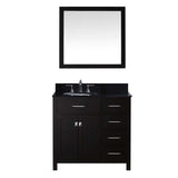 Virtu USA Caroline Parkway 36" Single Bathroom Vanity w/ Sink, Mirror