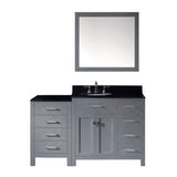 Virtu USA Caroline Parkway 57" Single Bathroom Vanity w/ Sink, Faucet, Mirror