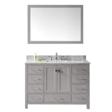 Virtu USA Caroline Avenue 48" Single Bathroom Vanity w/ Sink, Faucet, Mirror