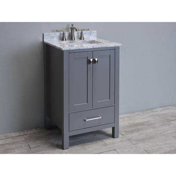 Eviva Aberdeen 24 Transitional Gray Bathroom Vanity Set Evvn412 24g Bath Vanity Plus 5945