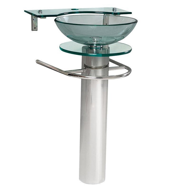 Fresca Ovale 24" Modern Glass Bathroom Pedestal