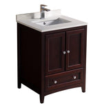 Fresca Oxford 24" Mahogany Traditional Bathroom Cabinet w/ Top & Sink