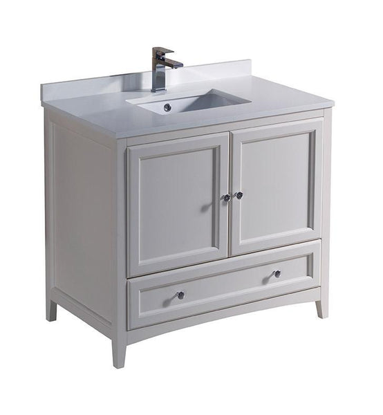 Fresca Oxford 36" Antique White Traditional Bathroom Cabinet