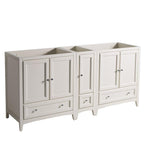 Fresca Oxford 71" Antique White Traditional Double Sink Bathroom Cabinets