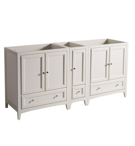 Fresca Oxford 71"-72" Antique White Traditional Double Sink Bathroom Cabinets