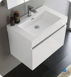 Fresca Mezzo 30" Wall Hung Bathroom Vanity