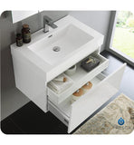 Fresca Mezzo 30" Wall Hung Bathroom Vanity